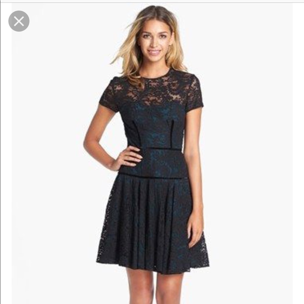 Jill Stuart Lace Fit Flare Dress